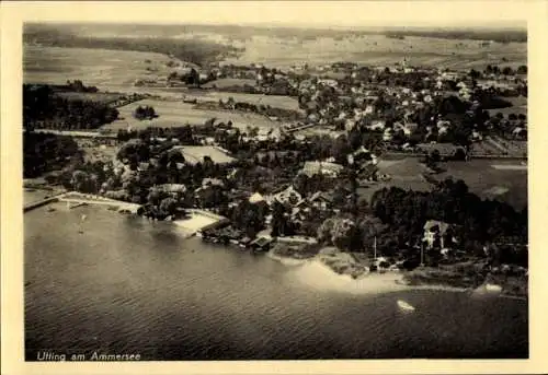 Ak Utting am Ammersee Oberbayern, Fliegeraufnahme