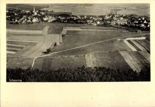 Ak Scheuring in Oberbayern, Fliegeraufnahme