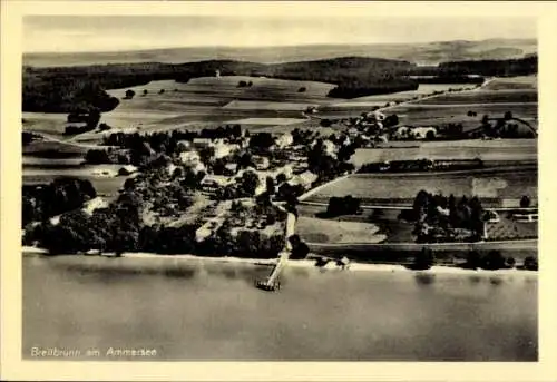 Ak Breitbrunn Herrsching am Ammersee, Fliegeraufnahme