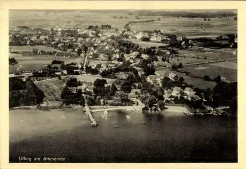 Ak Utting am Ammersee Oberbayern, Fliegeraufnahme