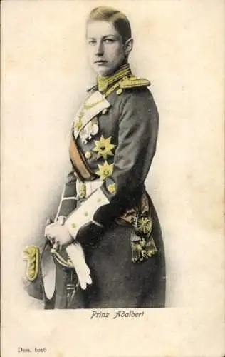 Ak Prinz Adalbert von Preußen, Porträt in Uniform