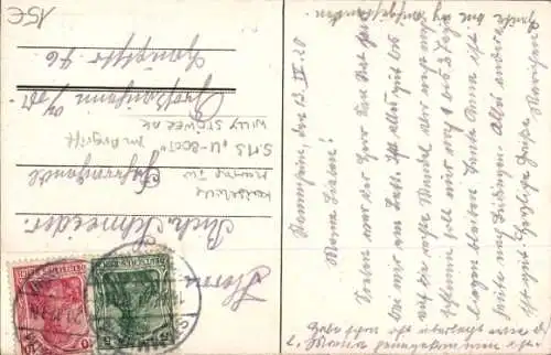 Künstler Ak Stöwer, Willy, Deutsches U Boot, Unterseeboot, Kaiserliche Marine