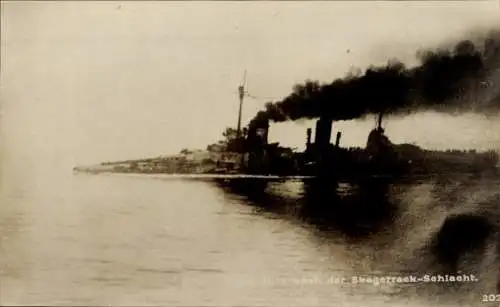 Ak Deutsches Kriegsschiff, SMS Seydlitz nach der Skagerrak-Schlacht, Kaiserliche Marine