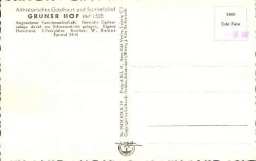 Ak Zwickau in Sachsen, Fliegeraufnahme, Grüner Hof, Reithalle