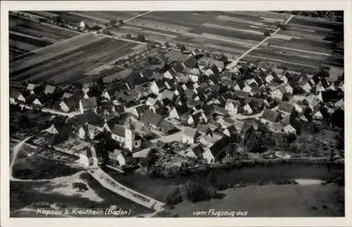 Ak Klepsau Krautheim an der Jagst Baden, Fliegeraufnahme