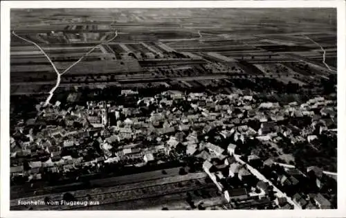 Ak Flonheim in Rheinhessen, Fliegeraufnahme