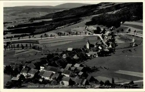 Ak Waldeck am Edersee Hessen, Fliegeraufnahme