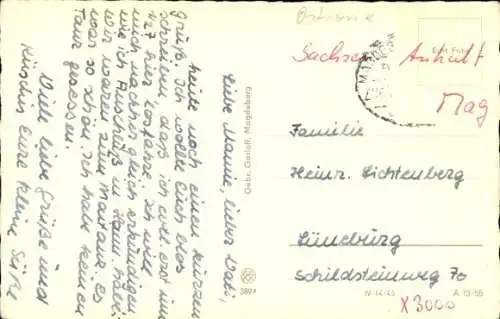 Ak Magdeburg, Hasselbachplatz, Straßenbahn, Passanten