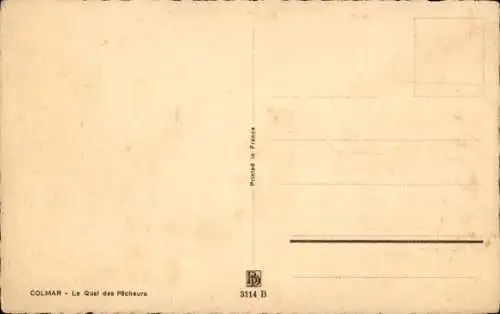 Ak Colmar Kolmar Elsass Haut Rhin, Quai des Pecheurs