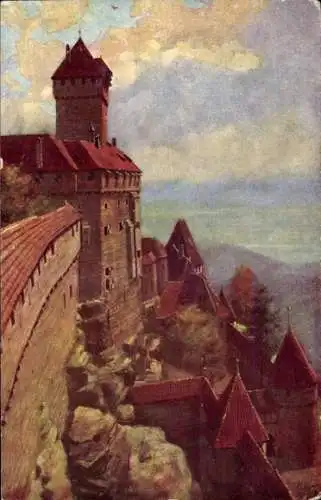 Künstler Ak Hoffmann, H., Orschwiller Orschweiler Elsass Bas Rhin, Hohkönigsburg, Haut Koenigsbourg