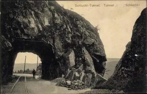 Ak Col de la Schlucht Vosges, Schlucht-Tunnel