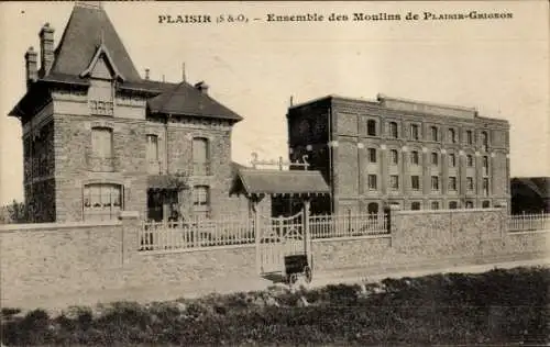 Ak Plaisir Yvelines, Ensemble des Moulins de Plaisir-Grignon