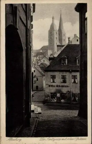 Ak Altenburg in Thüringen, Amtsgasse, rote Spitzen