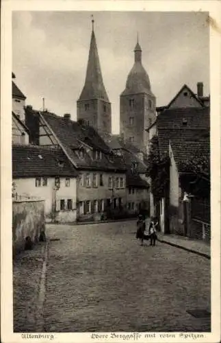 Ak Altenburg in Thüringen, Obere Berggasse, Rote Spitzen