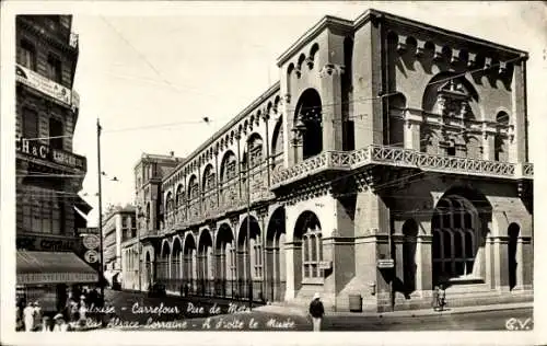 Ak Toulouse Haute Garonne, Carrefour, Rue de Metz, Rue de Alsace-Lorraine, Musee