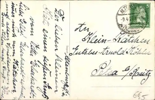 Ak Glückwunsch Ostern, Vermenschlichte Hasen mit Eiern