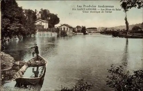 Ak Saint Girons Ariège, les Rives du Salat, Usine electrique de l'Ariar