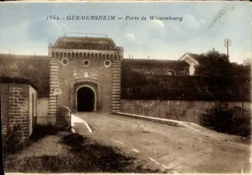 Ak Germersheim am Rhein, Portal zur Wissemburg