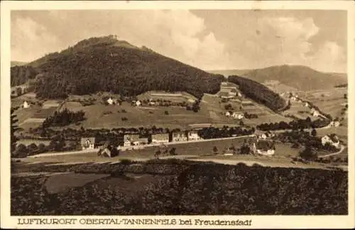 Ak Obertal Baiersbronn im Schwarzwald, Tannenfels, Freudenstadt, Gesamtansicht