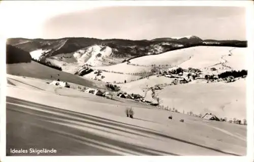 Ak Todtnauberg Todtnau im Schwarzwald, Panorama, Skigelände, Winteransicht
