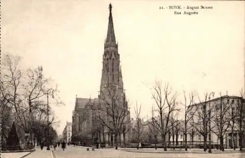 Ak Bonn, August Straße, Kirche