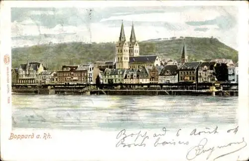 Ak Boppard am Rhein, Gesamtansicht