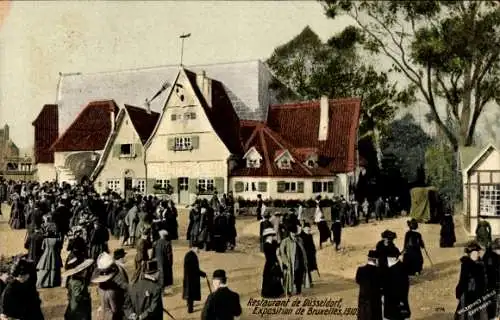 Ak Brüssel, Exposition 1910, Restaurant de Düsseldorf