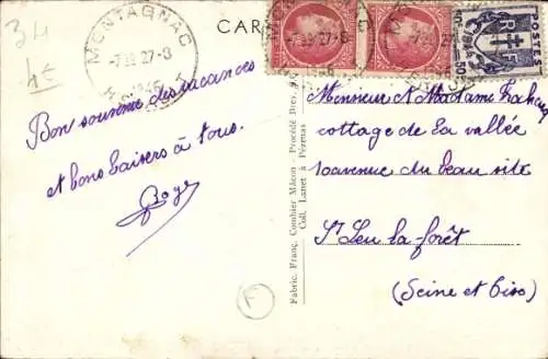 Ak Pézenas Hérault, Höhere Schule für junge Mädchen