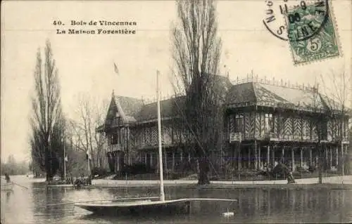 Ak Paris XII Bois de Vincennes, Maison Forentiere