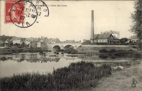 Ak Vierzon Cher, Usine des Eaux