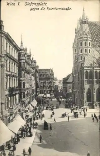 Ak Wien 1 Innere Stadt, Stefansplatz, Rotenturmstraße