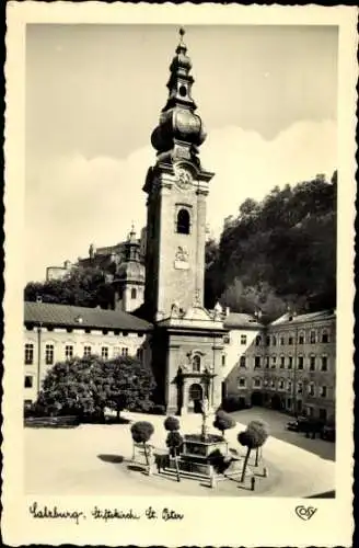 Ak Salzburg in Österreich, Stiftskirche St. Peter