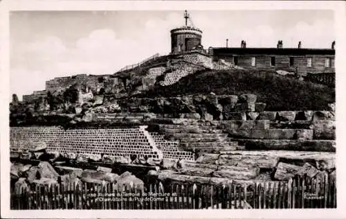 Ak Puy de Dôme, Ruinen des Merkurtempels und Observatorium