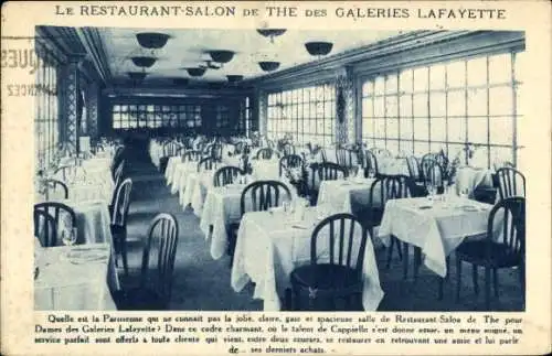 Ak Paris IX, Galeries Lafayette, Restaurant Salon de The