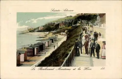 Ak Sainte Adresse Seine Maritime, Boulevard Maritime, Heve