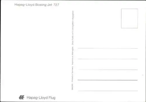 Ak Passagierflugzeug Boeing Jet 727 der Hapag Lloyd