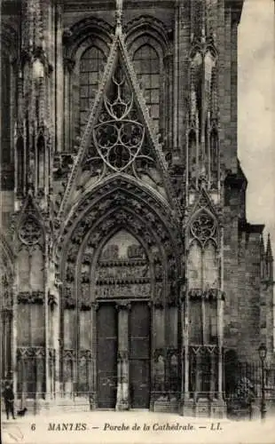 Ak Mantes la Jolie Yvelines, Kathedrale