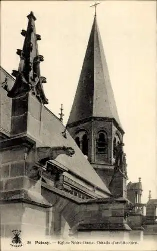 Ak Poissy Yvelines, Kirche Notre Dame