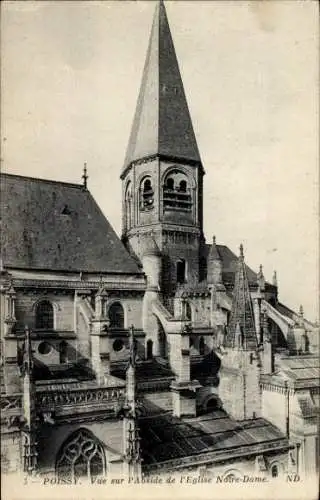 Ak Poissy Yvelines, Kirche Notre Dame