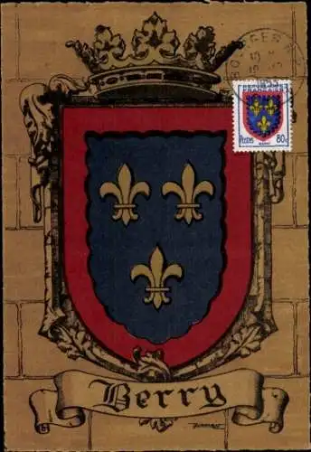 Maximum Wappen Ak Frankreich, Berry