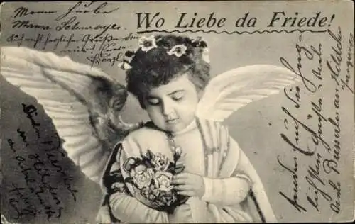 Ak Wo Liebe da Friede, Engel