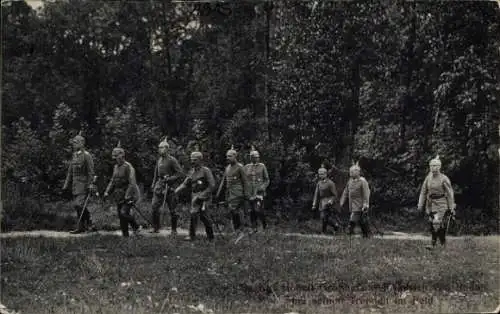 Ak Großherzog Friedrich von Baden bei seinen Truppen im Feld, I WK