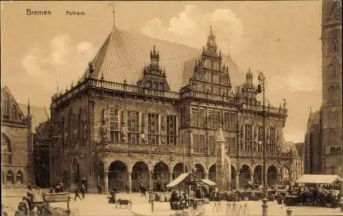 Ak Hansestadt Bremen, Rathaus