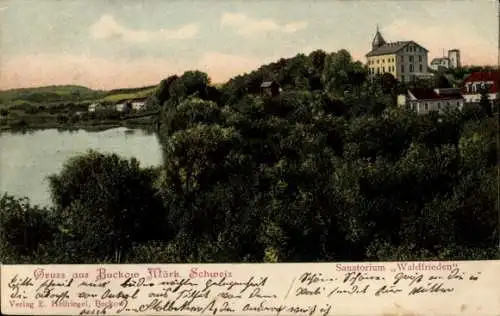 Ak Buckow in der Märkischen Schweiz, Sanatorium Waldfrieden