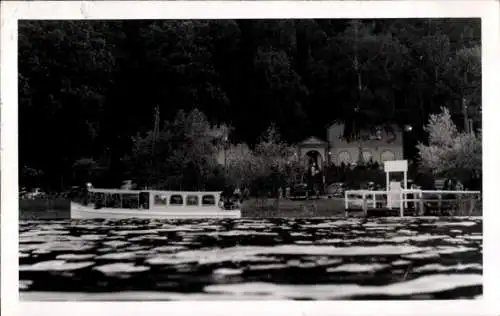 Ak Buckow in der Märkischen Schweiz, Restaurant Fischerkehle, Schermützelsee