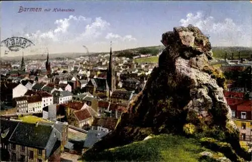 Ak Barmen Wuppertal, Hohenstein, Kirche, Wohnhäuser