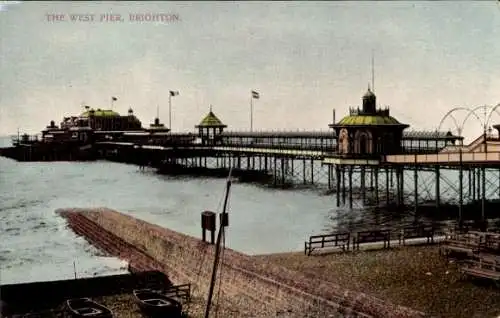 Ak Brighton East Sussex England, West Pier