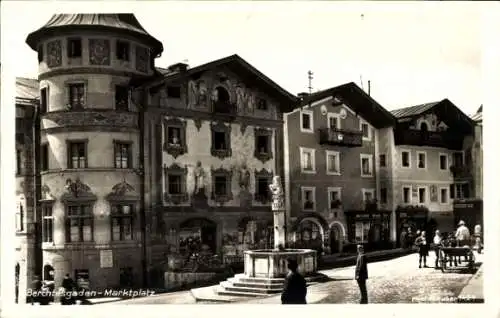 Ak Berchtesgaden in Oberbayern, Marktplatz