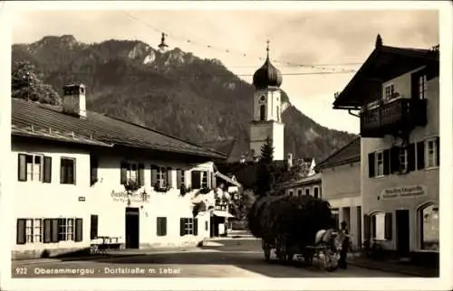 Ak Oberammergau in Oberbayern, Dorfstraße, Laber