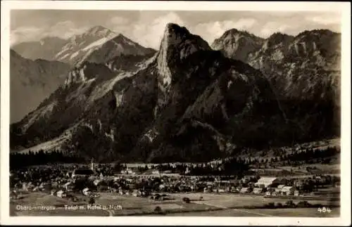 Ak Oberammergau in Oberbayern, Gesamtansicht, Kofel, Noth